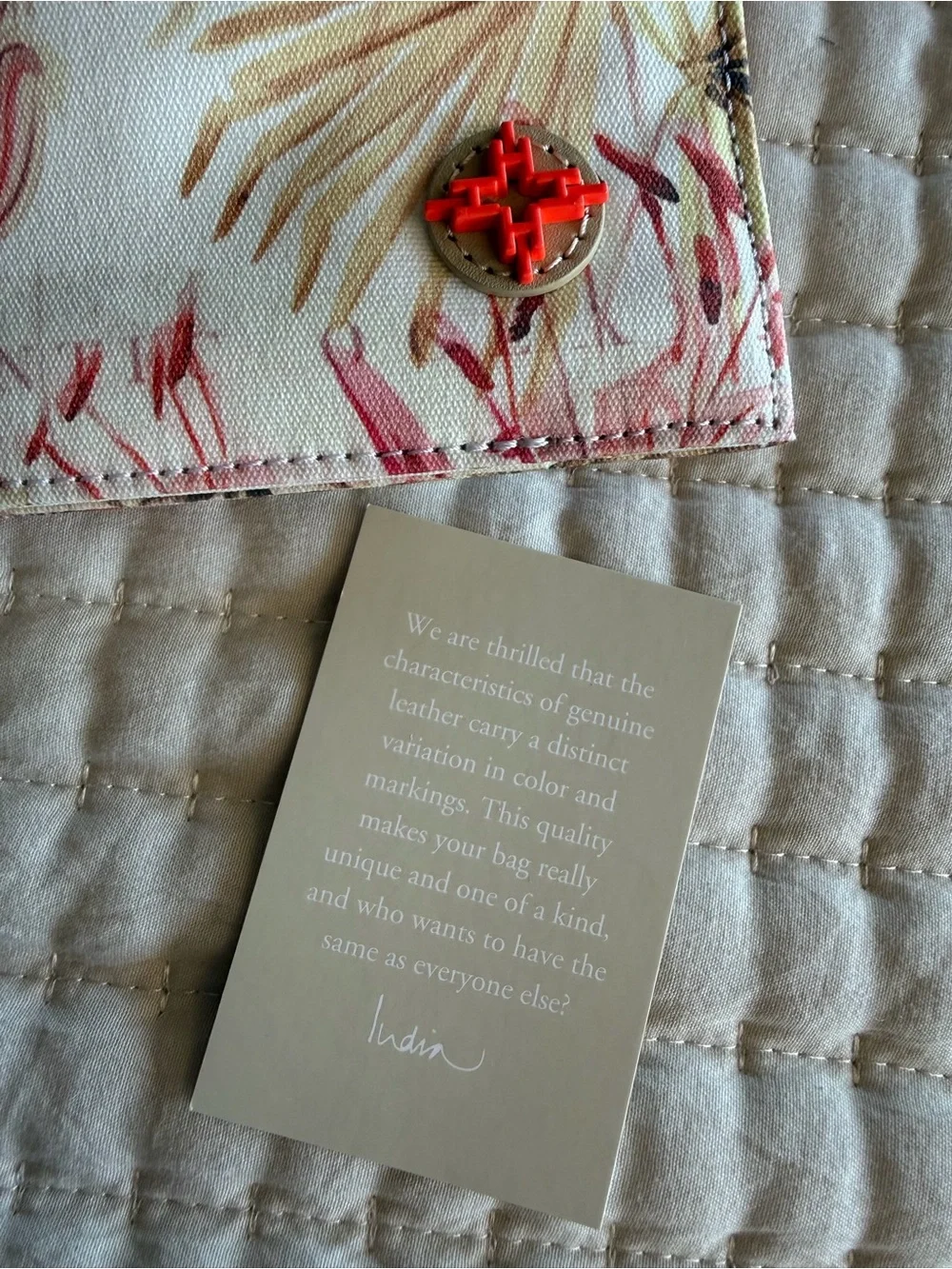 India Hicks Siesta Canvas Clutch Wristlet Zip Pouch Island Print Travel Bag